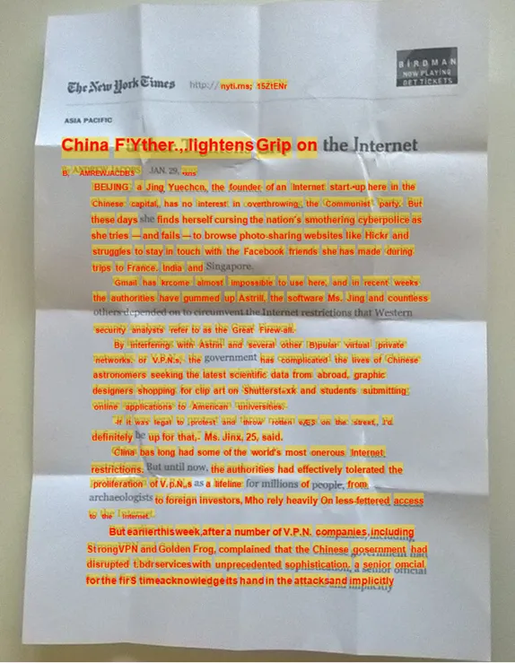 English OCR